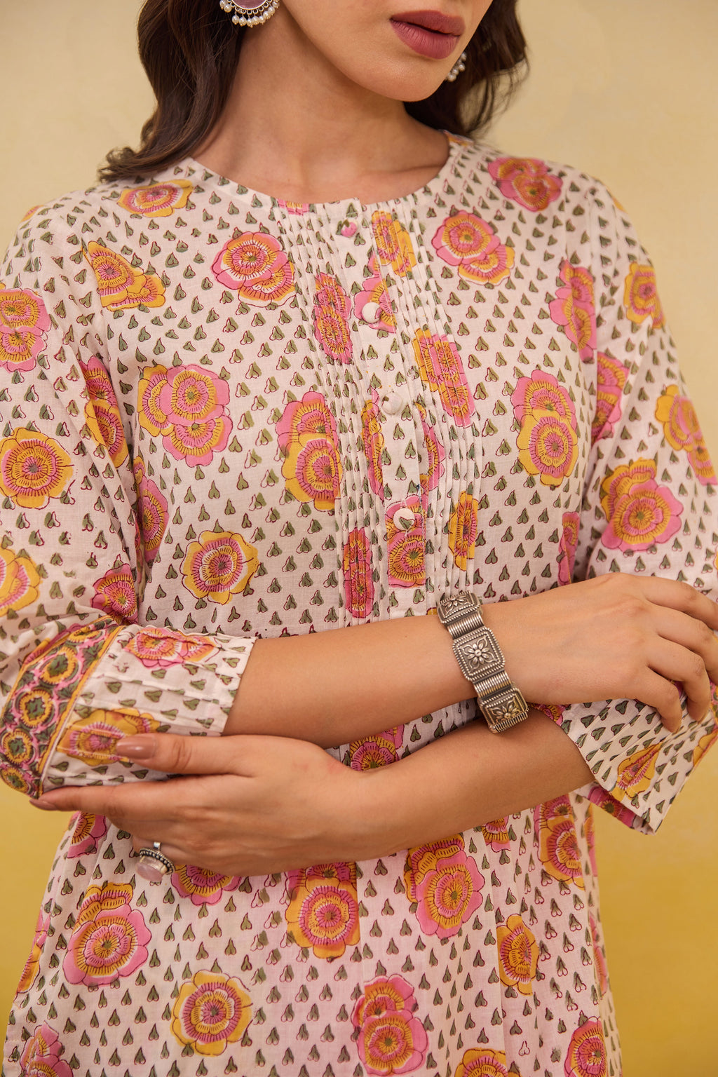 "Yuktii" Hand Block Printed Cotton kurta