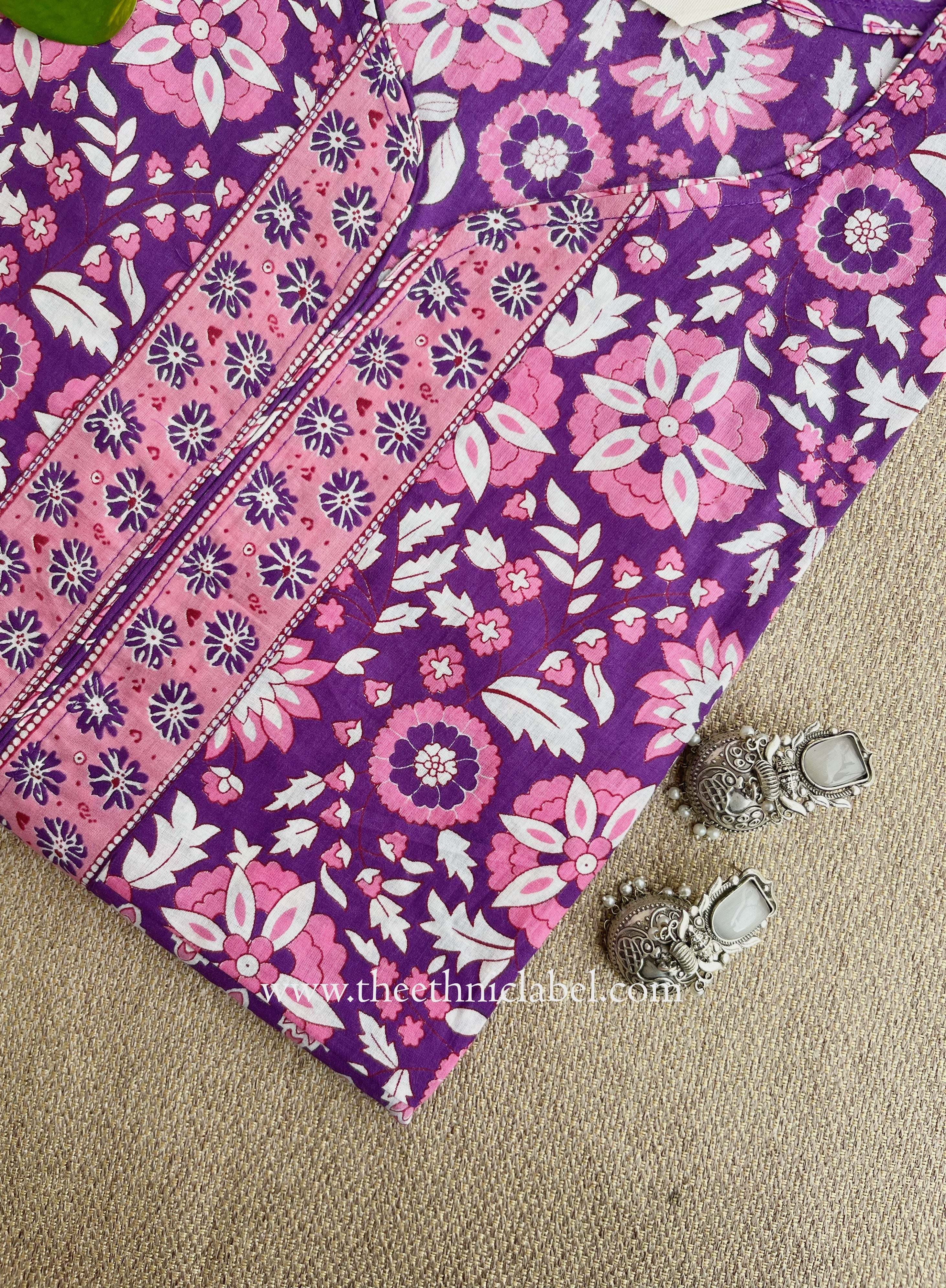 "Noorvy" Jaal Printed Cotton kurta