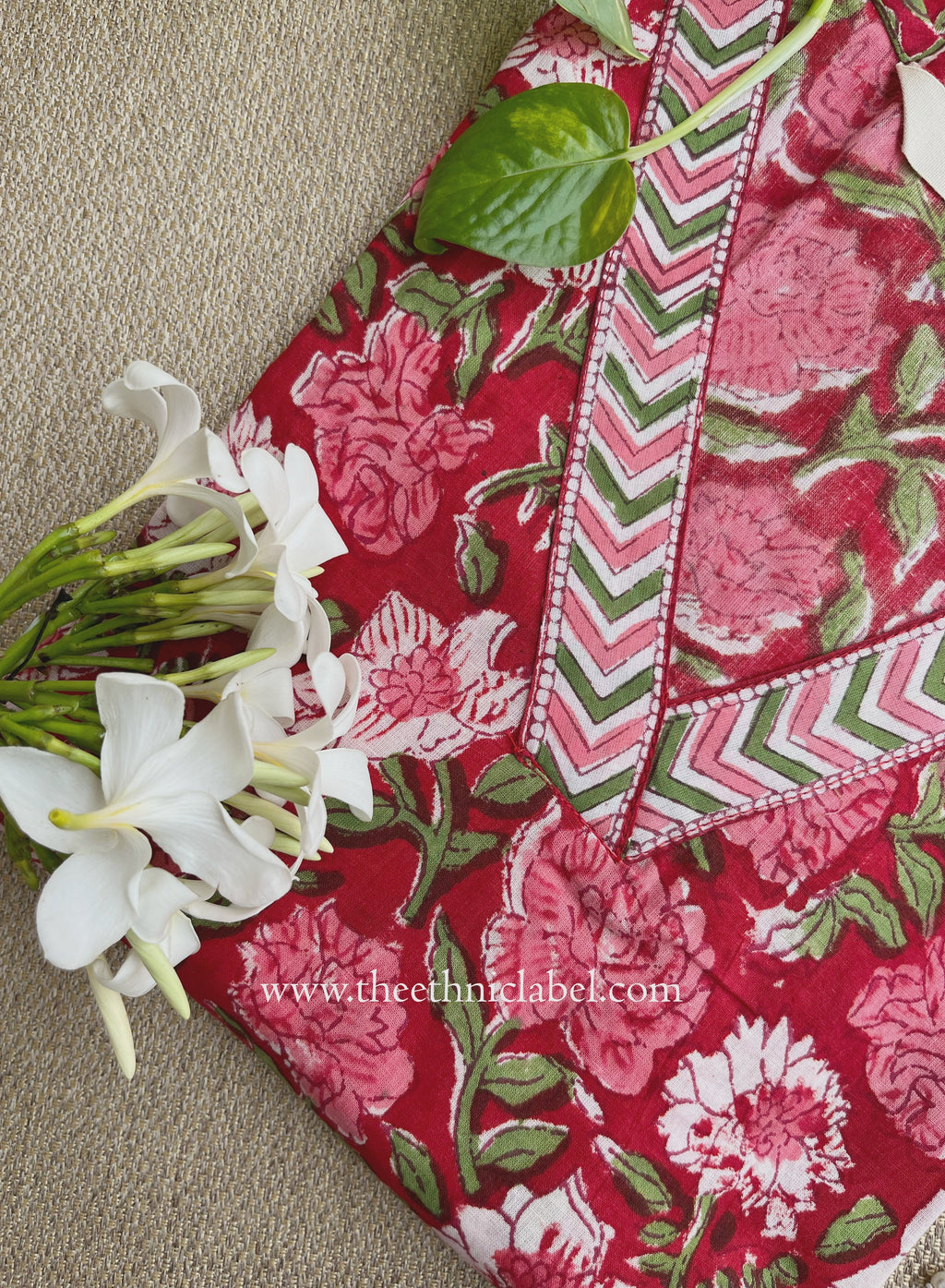 "Vasanti" Hand Block Printed Cotton kurta