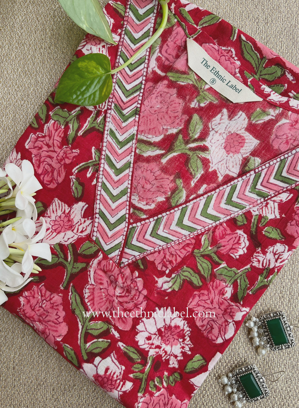 "Vasanti" Hand Block Printed Cotton kurta