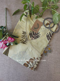 "Dharti" Cream Angrakha Cotton kurta