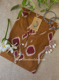 "Zariya" Brown Printed Cotton kurta