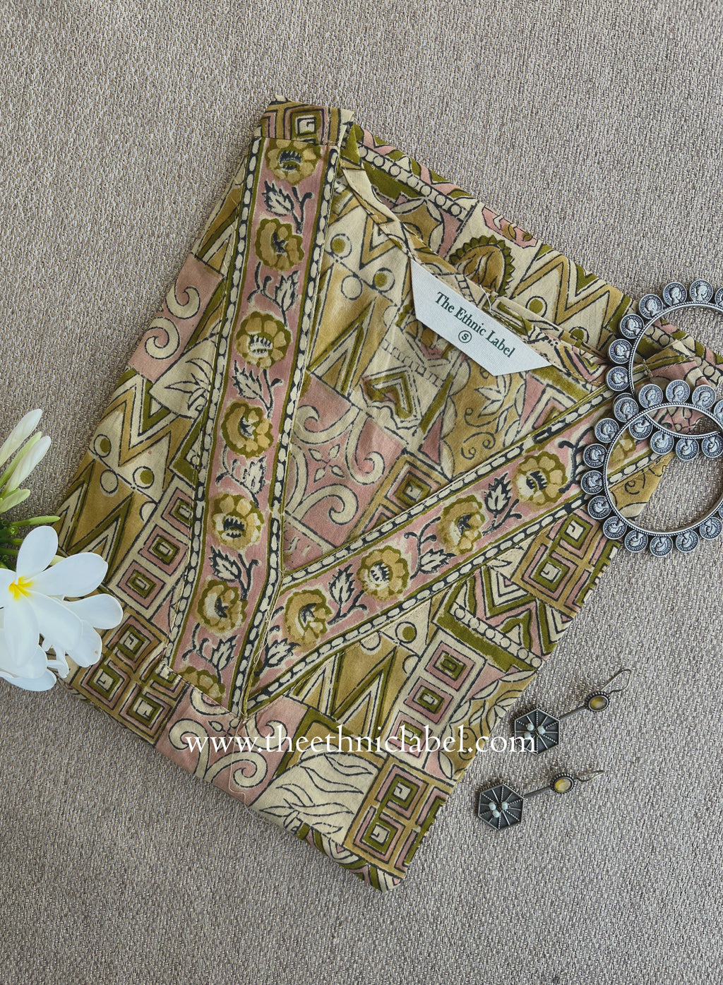 "Nivara" Hand Block Printed Bagru Cotton kurta