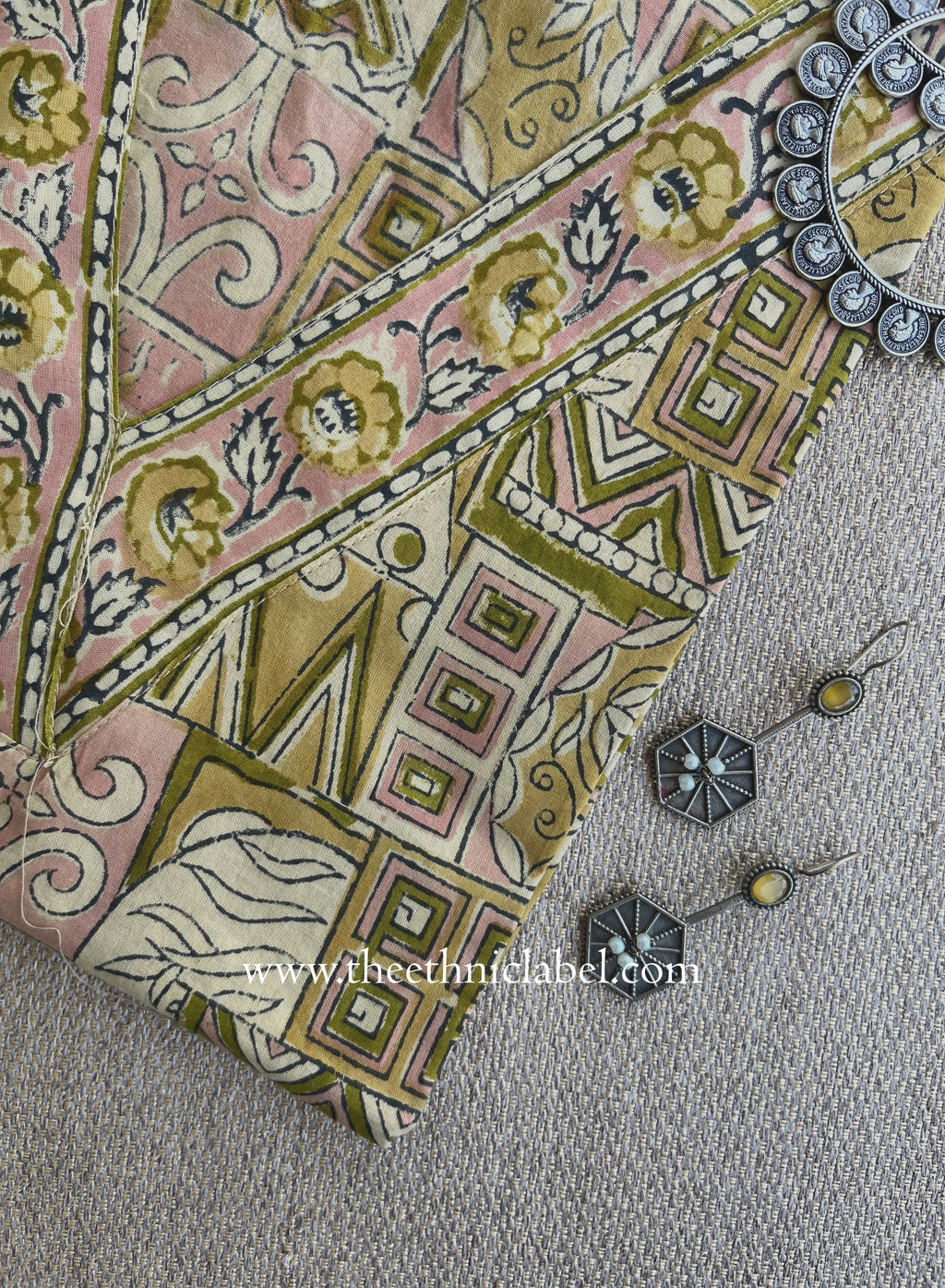 "Nivara" Hand Block Printed Bagru Cotton kurta