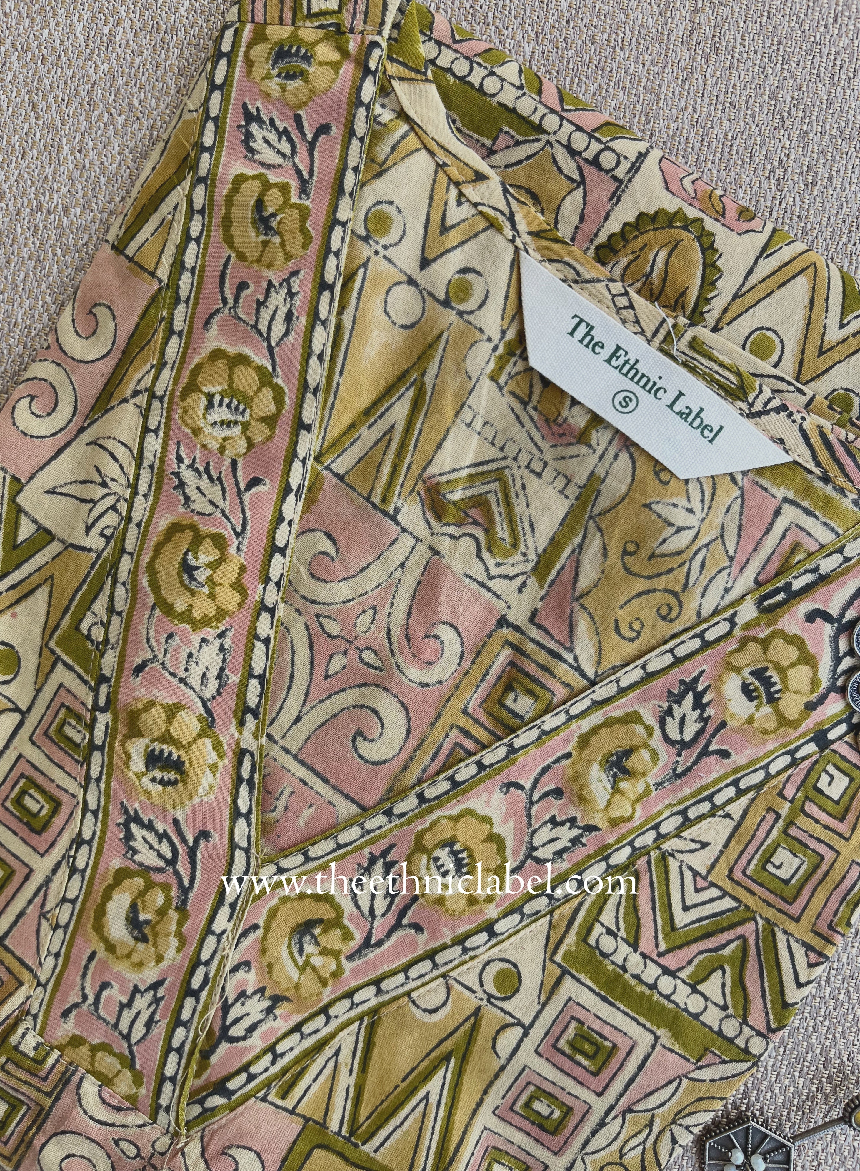 "Nivara" Hand Block Printed Bagru Cotton kurta