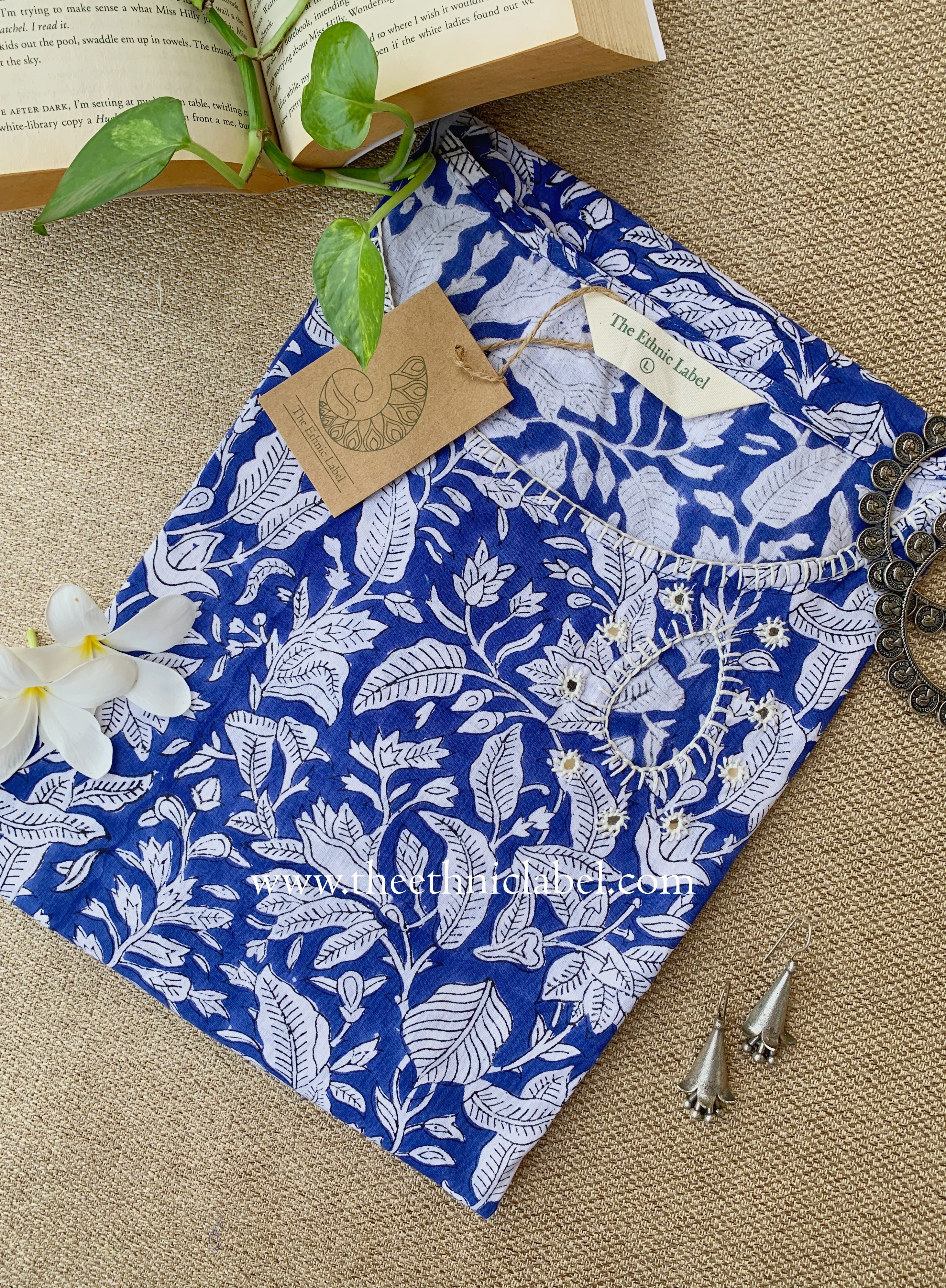 "Reya" Hand Block Printed Cotton kurta