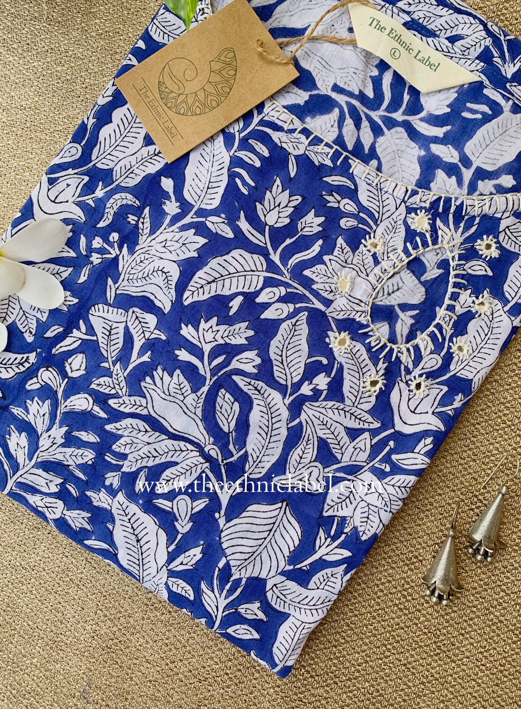 "Reya" Hand Block Printed Cotton kurta