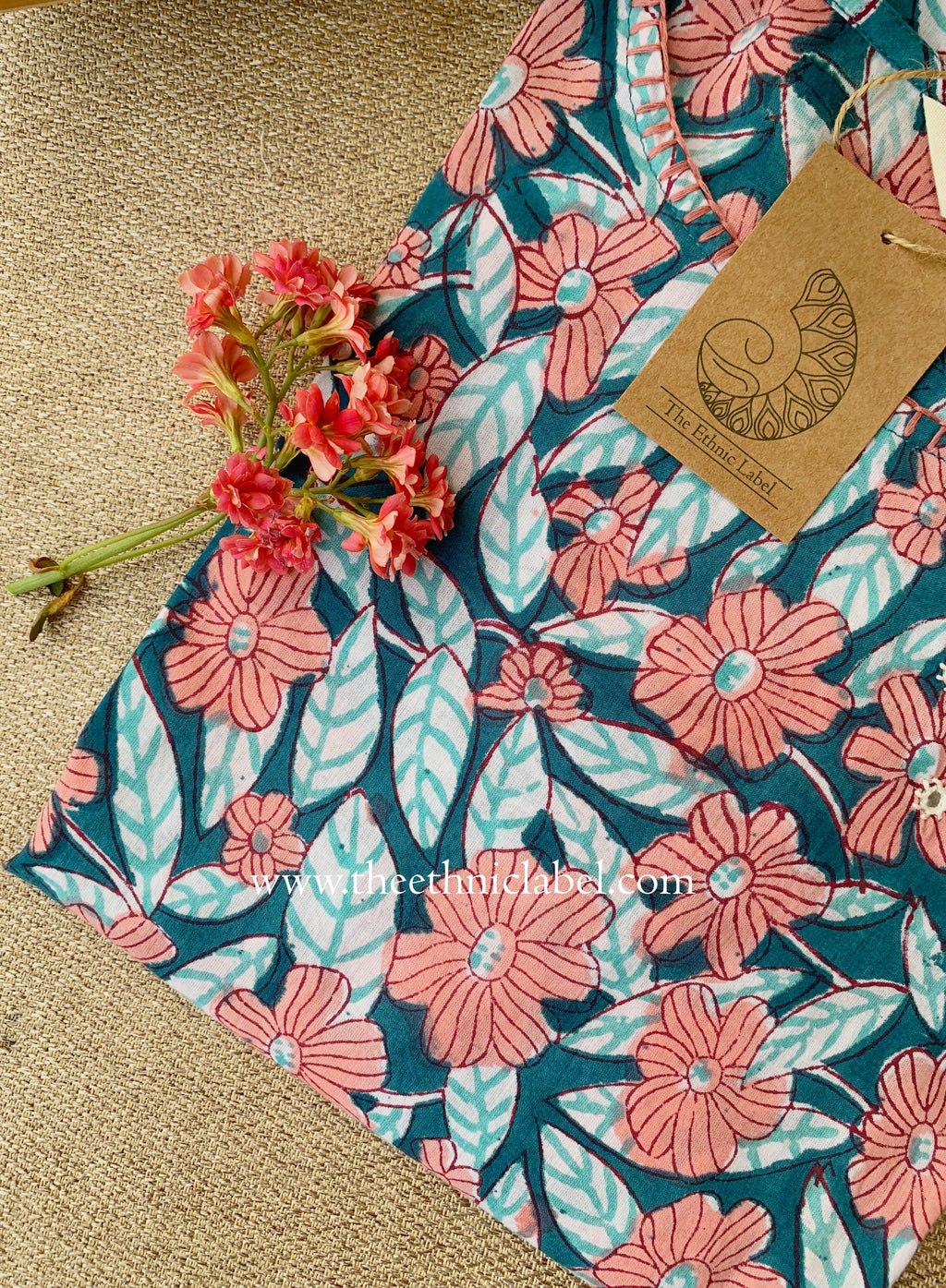 "Tarini" Hand Block Printed Cotton kurta