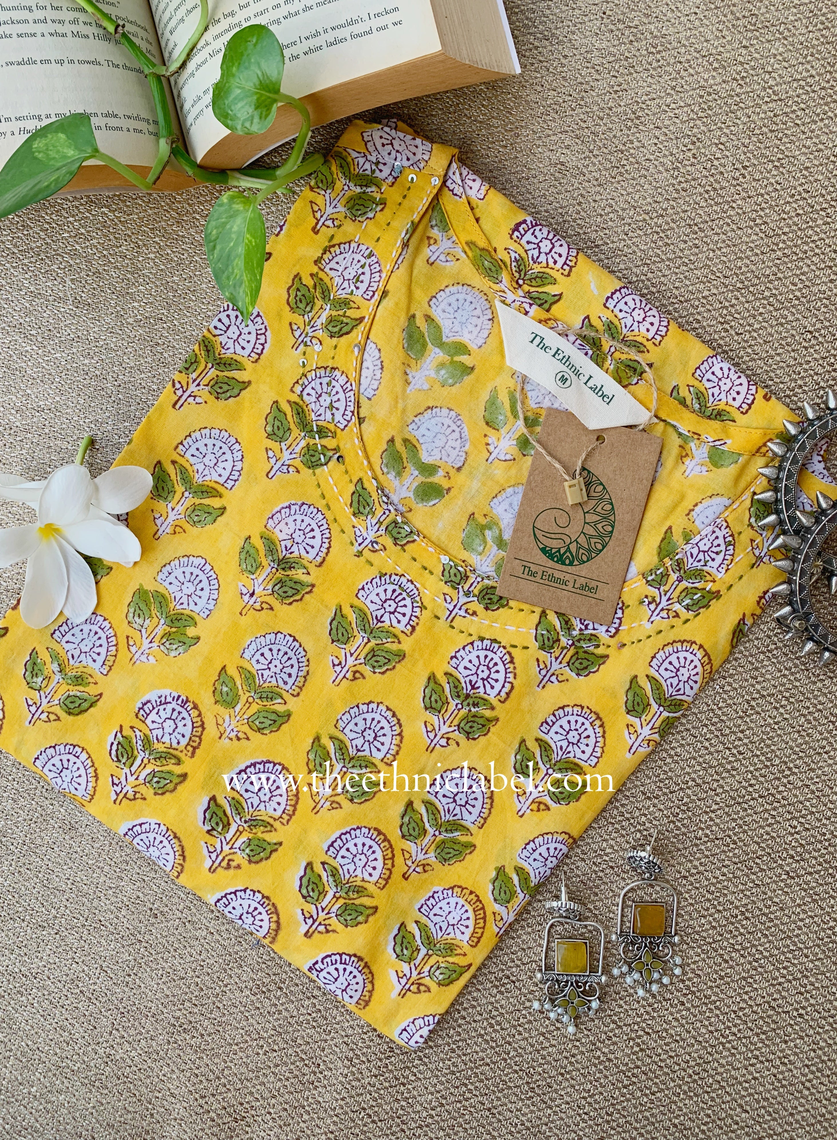 "Nirmaya" Hand Block Printed Cotton kurta