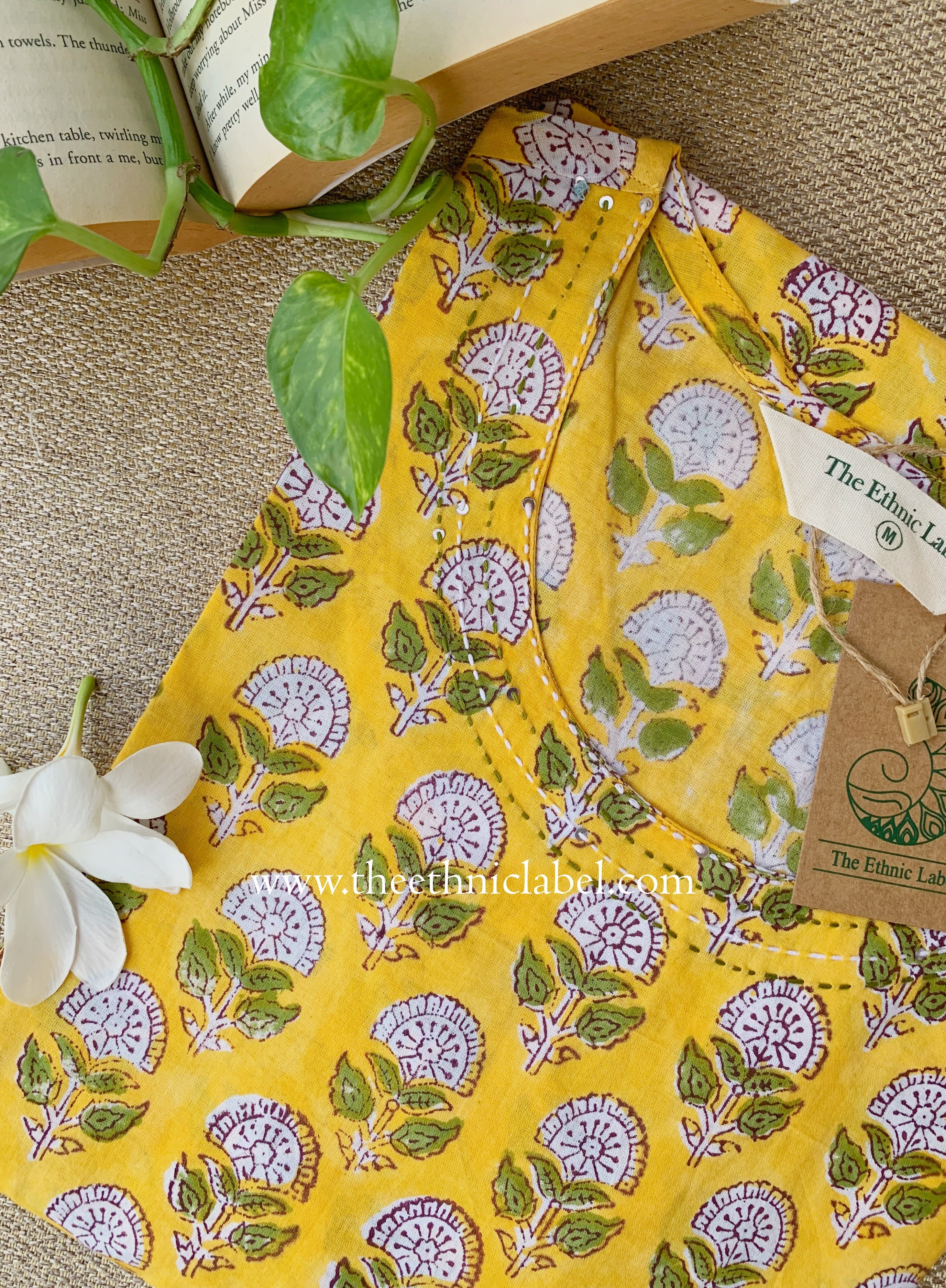 "Nirmaya" Hand Block Printed Cotton kurta