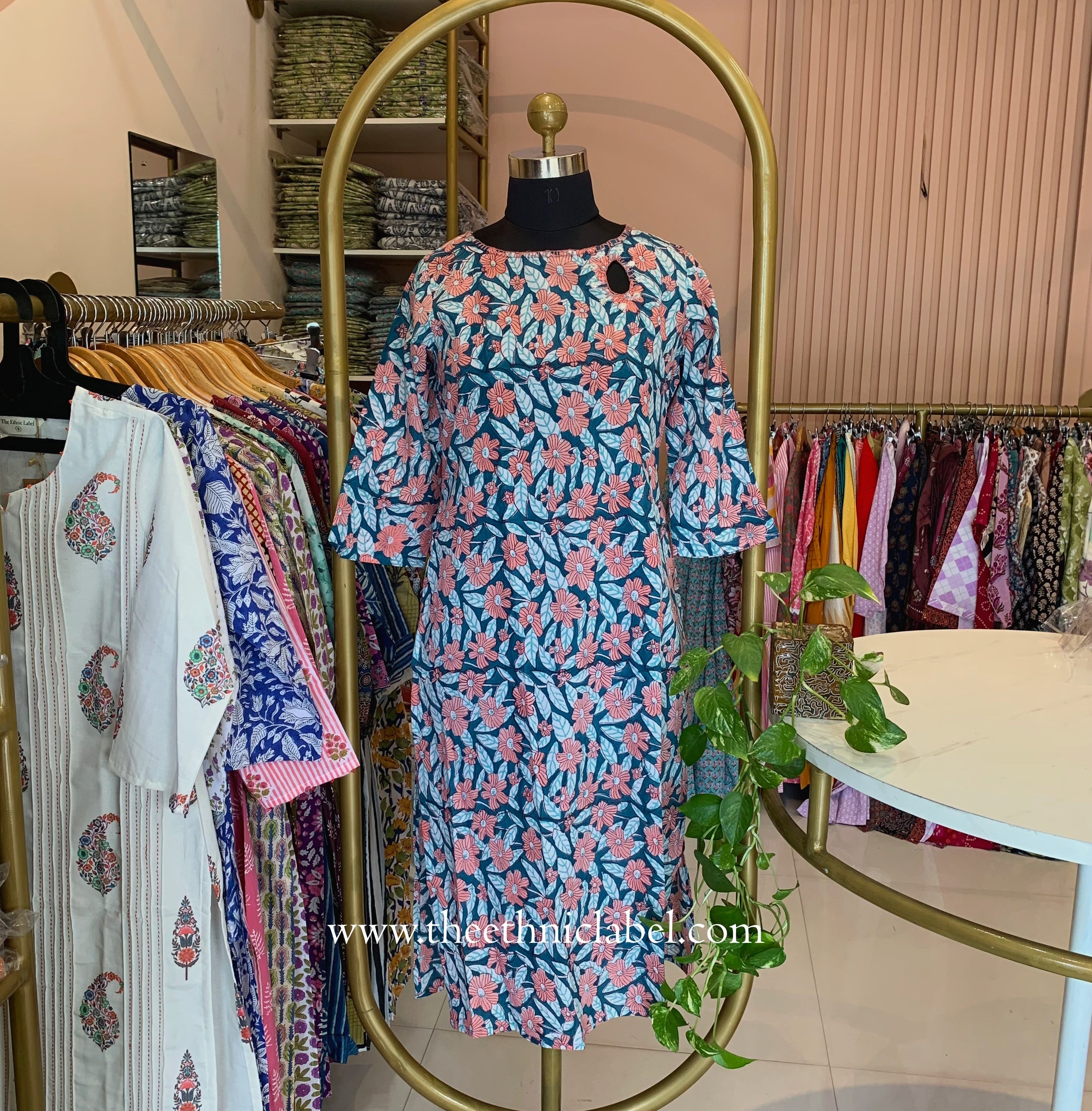 "Tarini" Hand Block Printed Cotton kurta