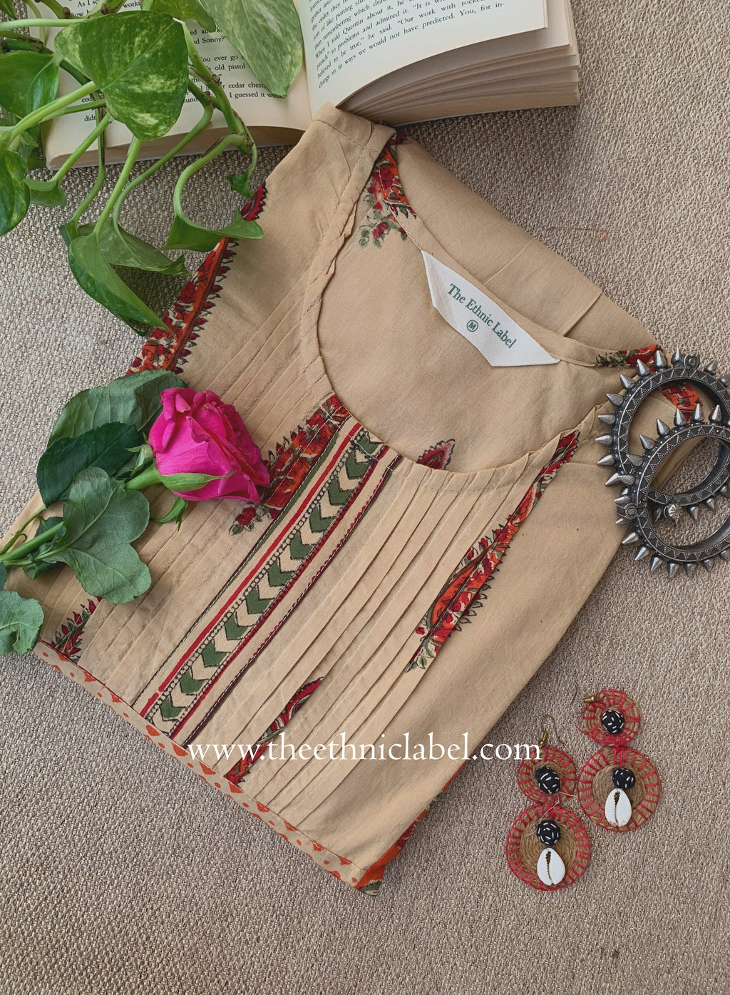 "Dastaan" Hand Block Printed Cotton kurta