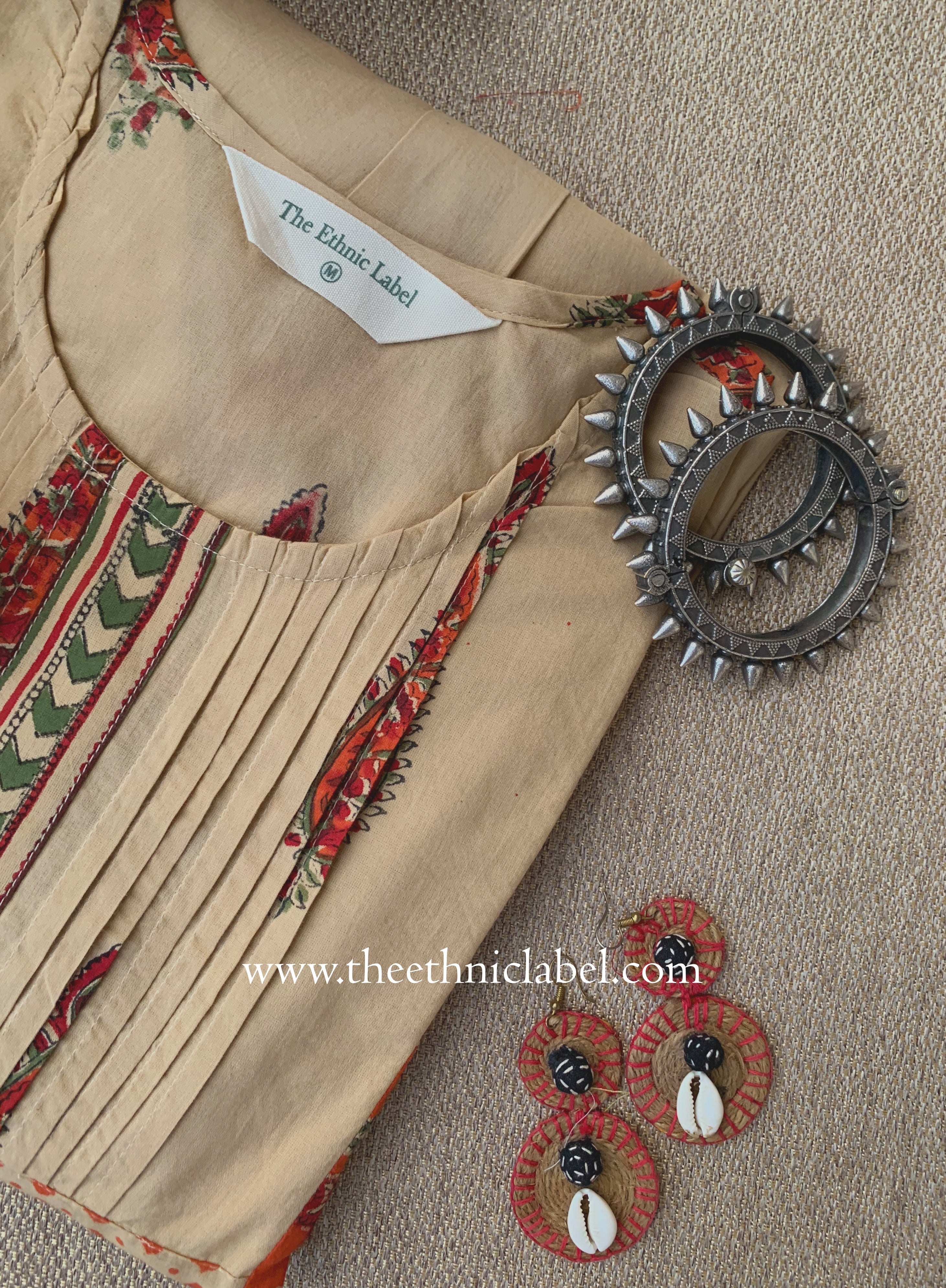 "Dastaan" Hand Block Printed Cotton kurta