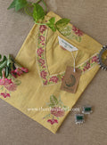 "Vinita" Printed Yellow Cotton kurta