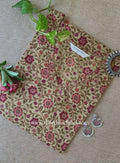 "Shaista" Beige Buttoned Cotton kurta - Big Size