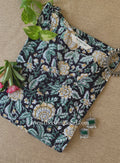 "Kajra" Black Block Printed Cotton kurta - Big Size