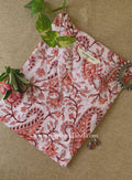 "Dharna" White Block Printed Cotton kurta - Big Size