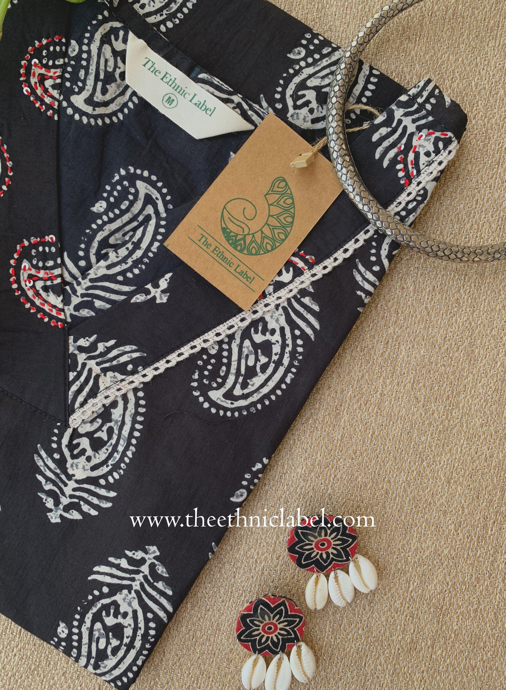 "Sushma" Laced Cotton kurta