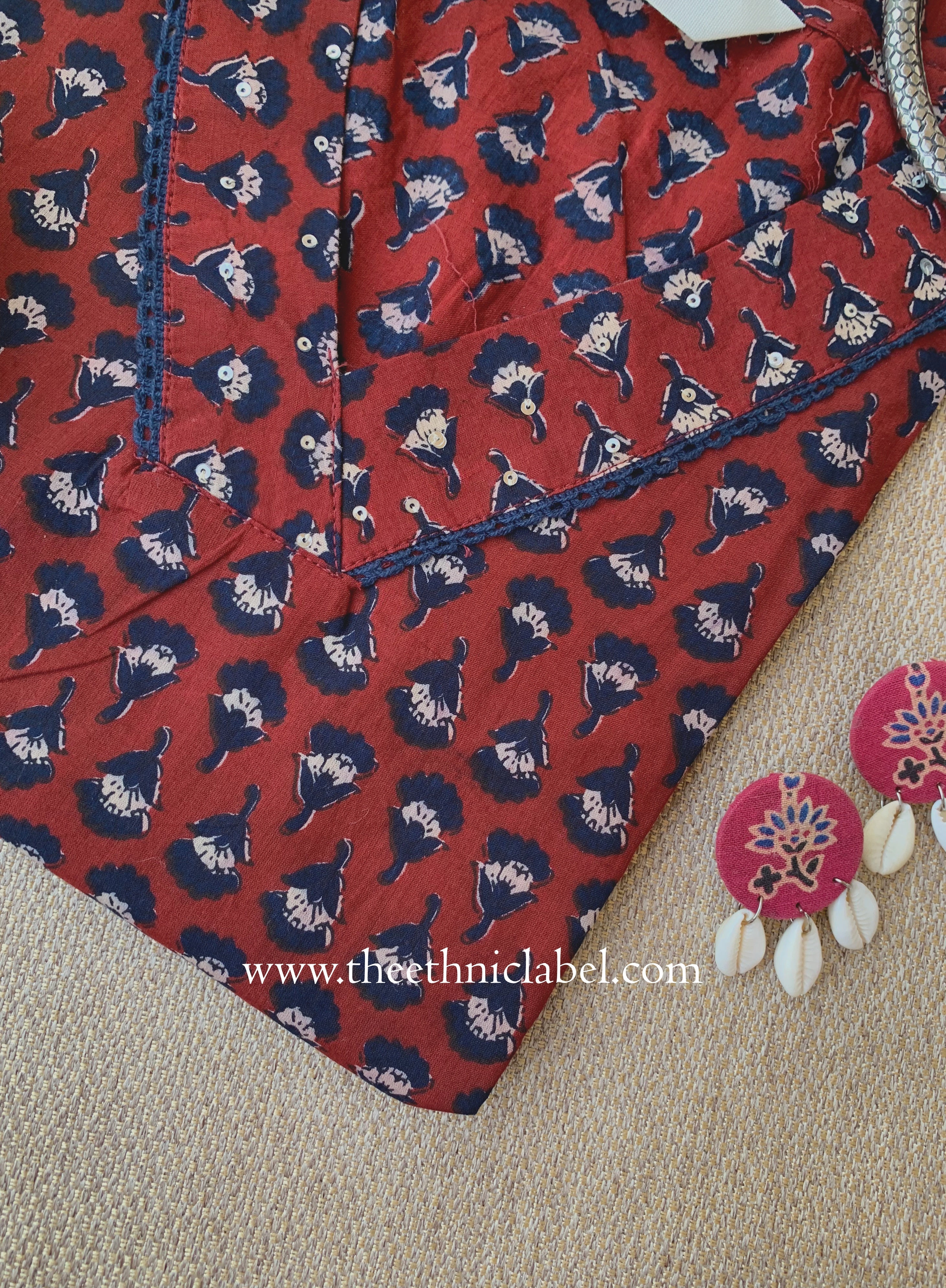 "Apurva" Laced Cotton kurta