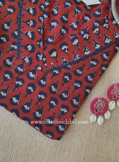 "Apurva" Laced Cotton kurta