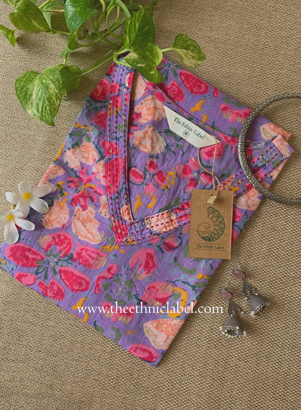 "Nandini" Floral Cotton Kurta