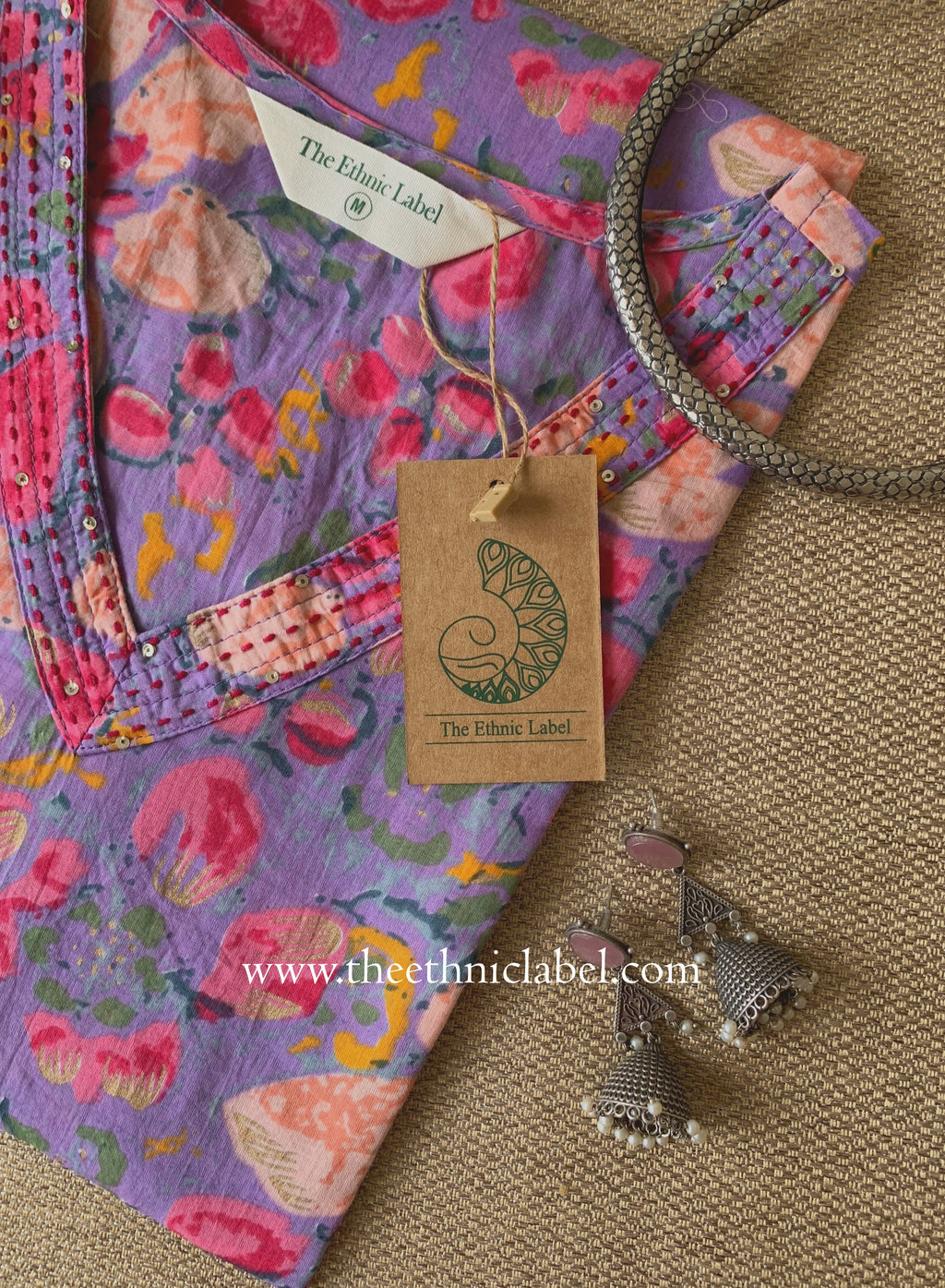 "Nandini" Floral Cotton Kurta