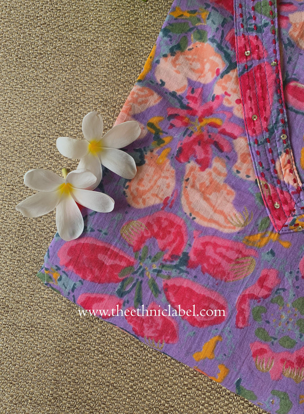 "Nandini" Floral Cotton Kurta