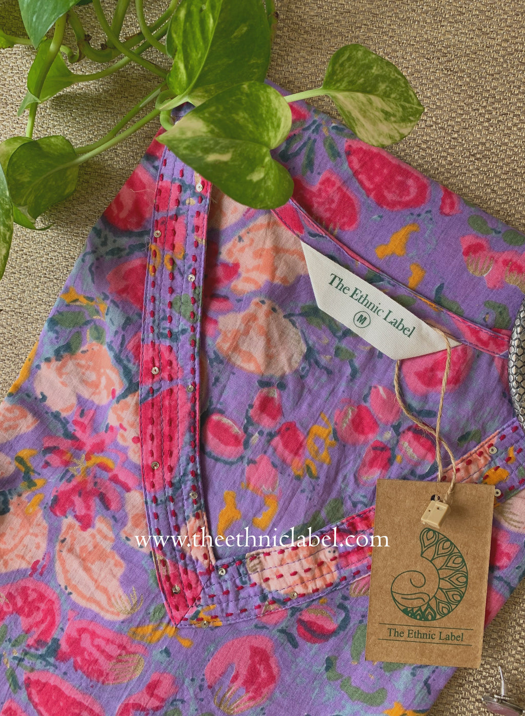 "Nandini" Floral Cotton Kurta
