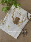 "Neerja" Scalloped Printed Off-White Cotton kurta