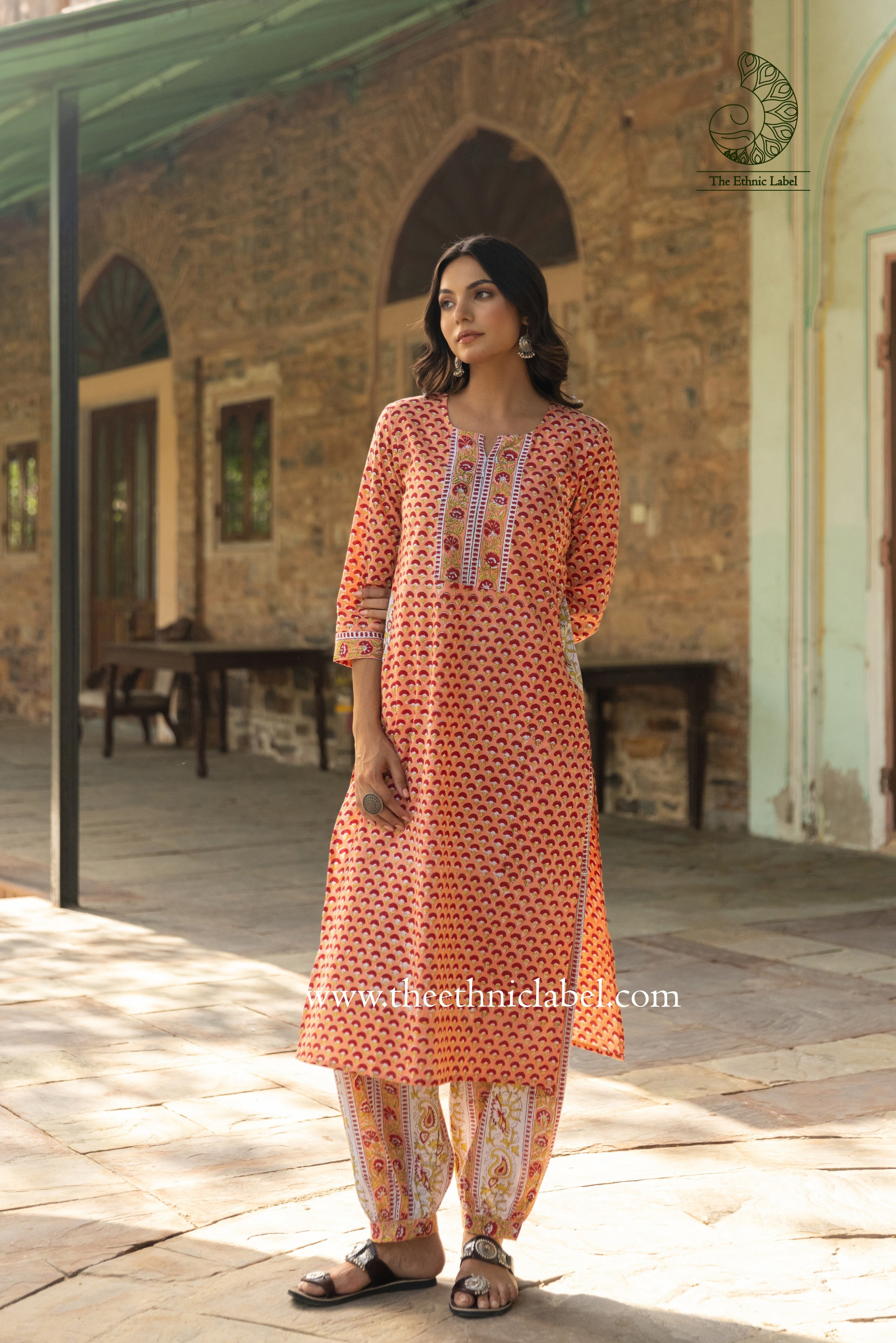 "Purva" Hand Block Print Cotton kurta