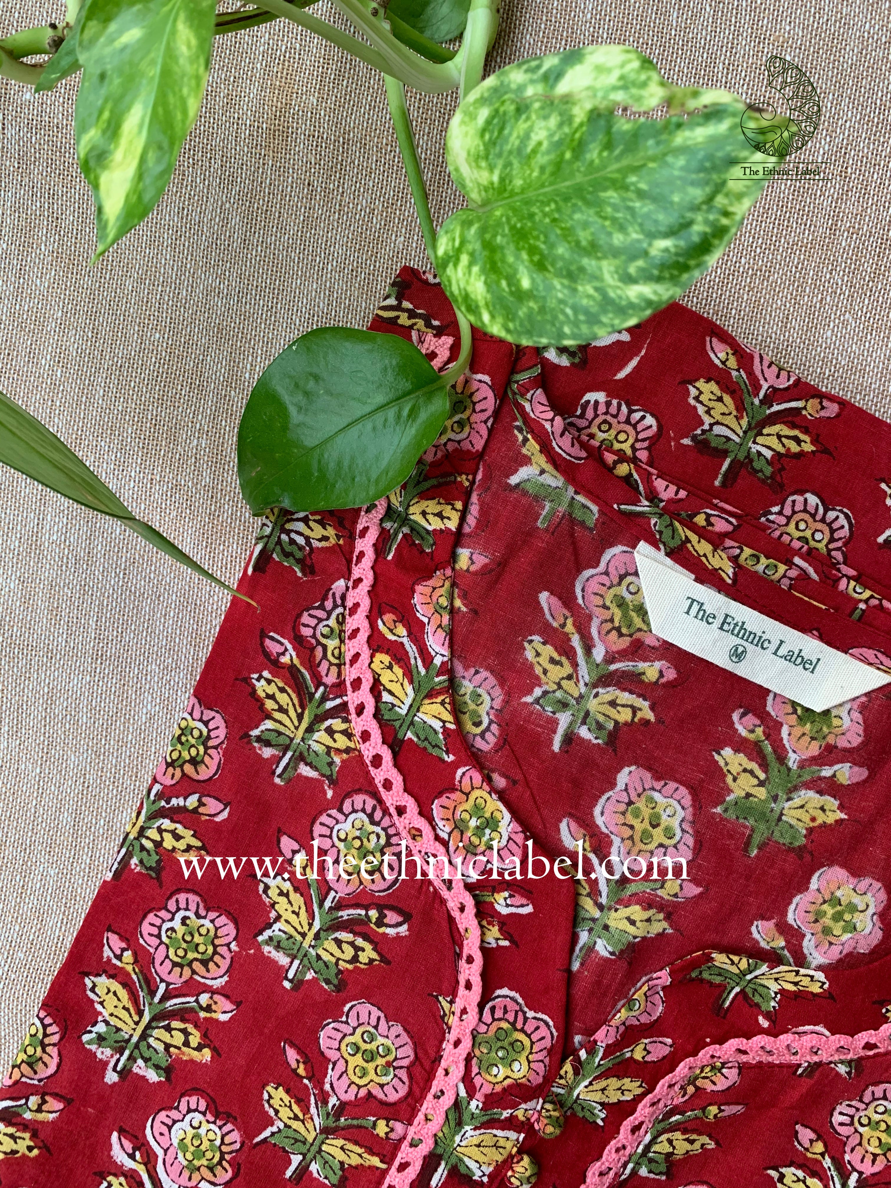 "Prachi" Hand Block Print Cotton kurta - 3XL