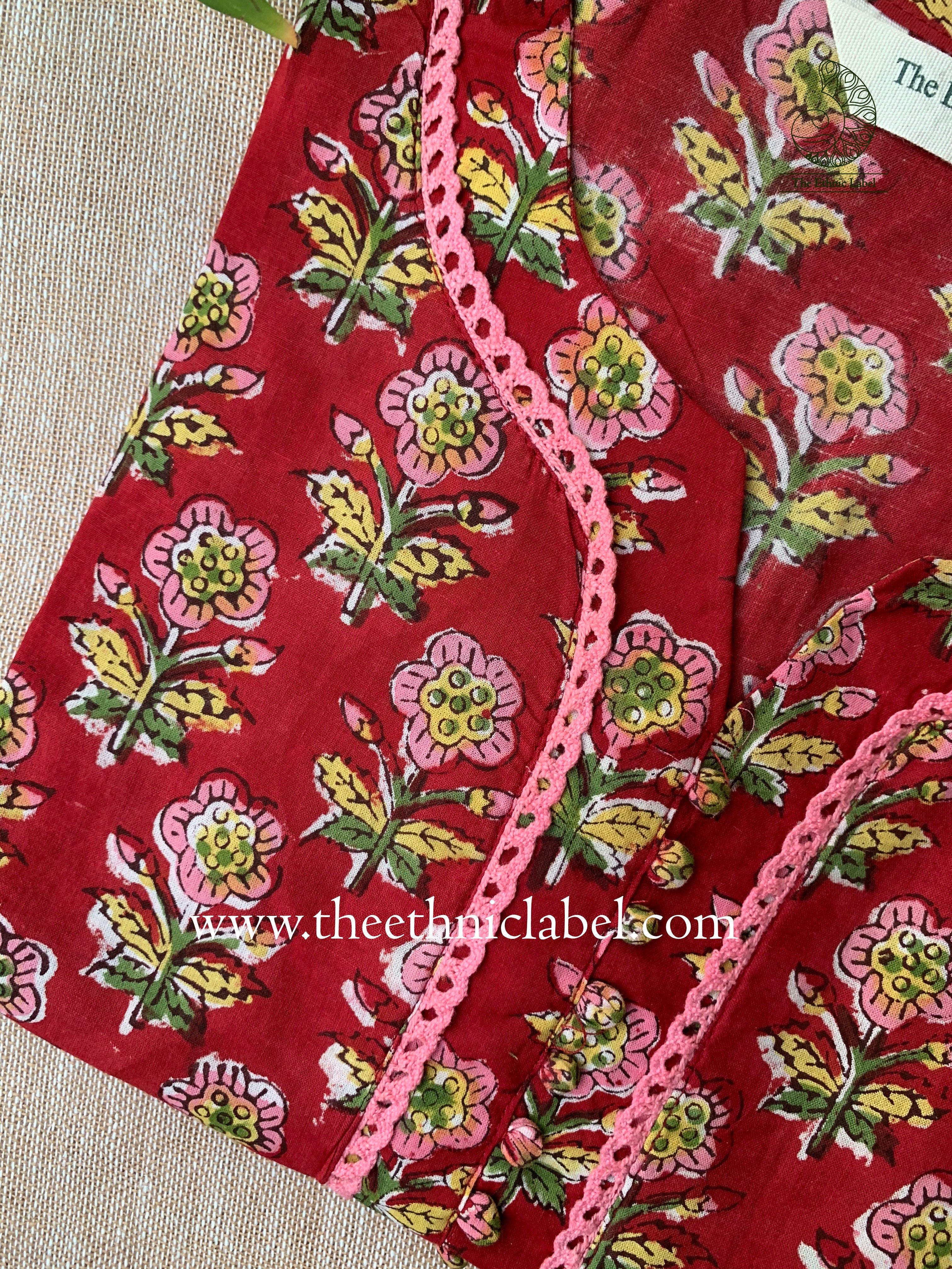 "Prachi" Hand Block Print Cotton kurta - 3XL