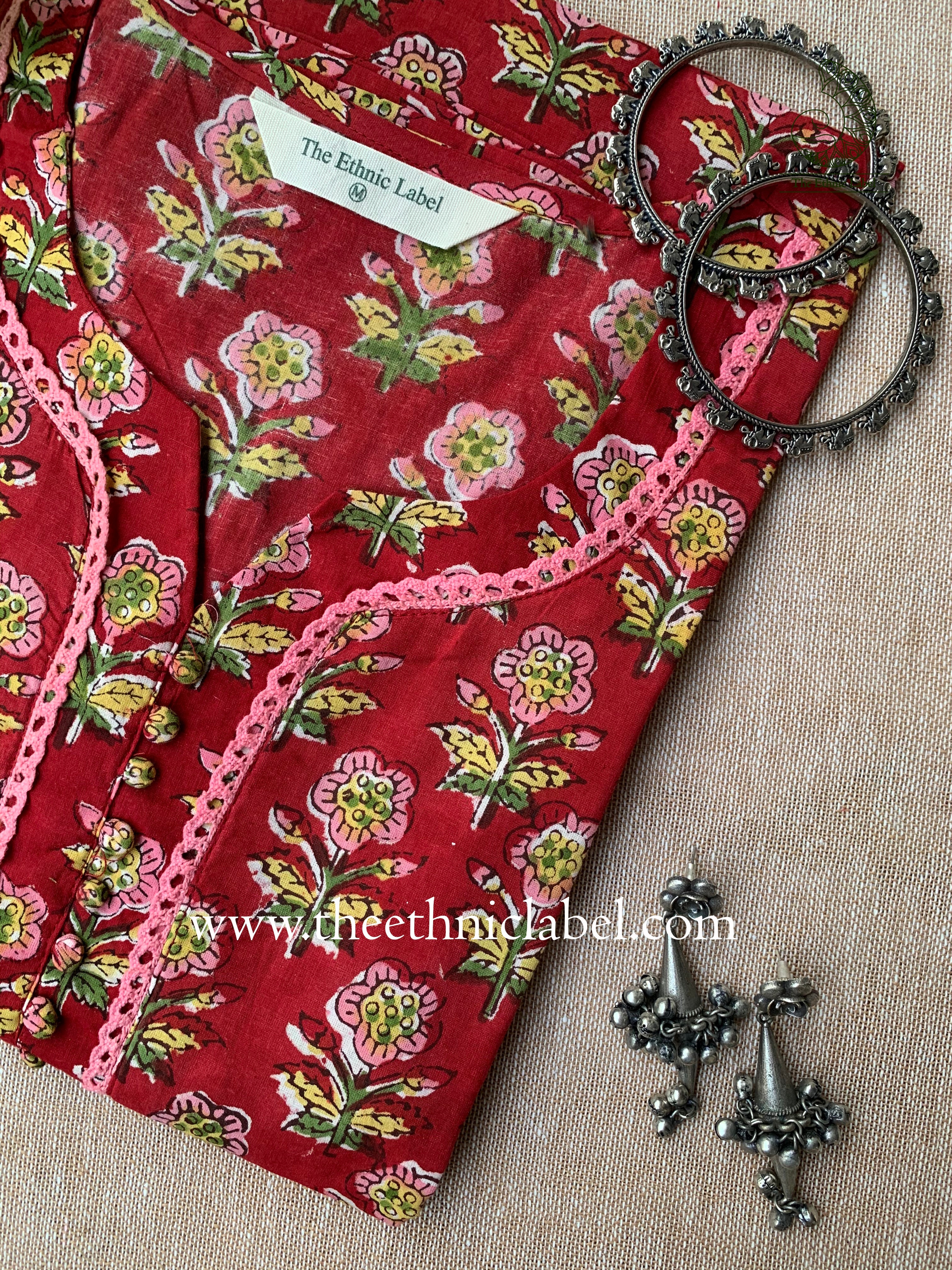 "Prachi" Hand Block Print Cotton kurta - 3XL
