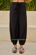 Black Flex Cotton Afghan Pants